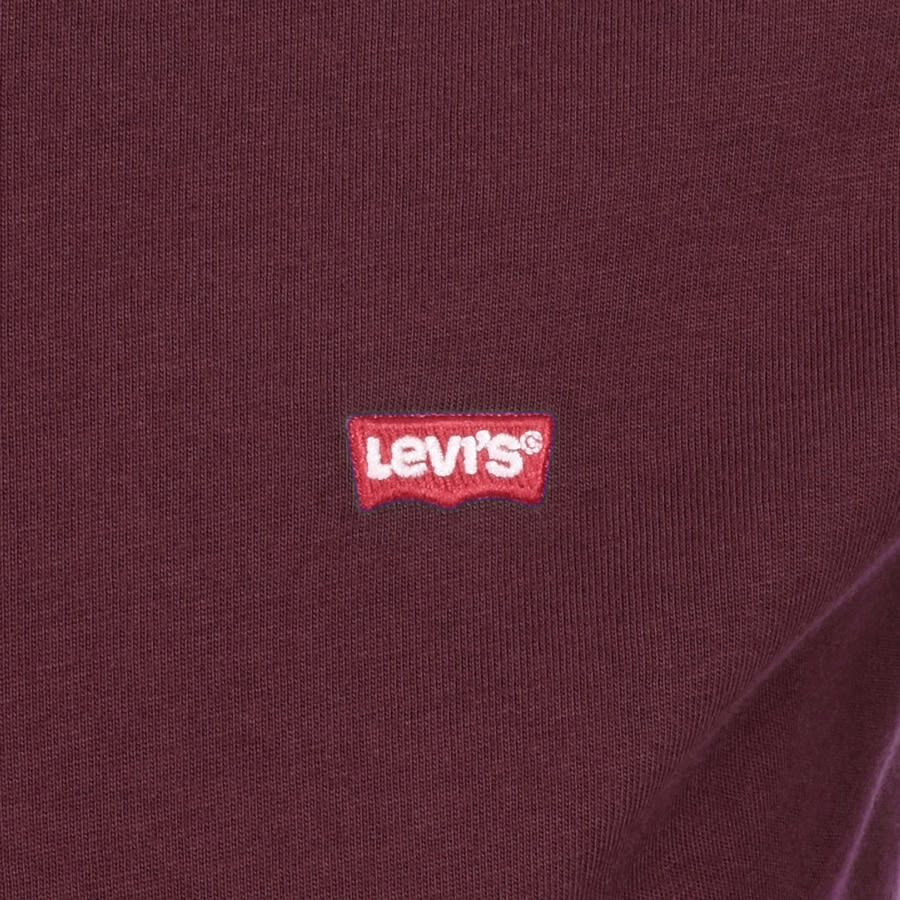 Alternative Image for ProductLevis Original Crew Neck Logo T Shirt Burgundy3